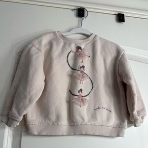 Zara Light Pink Ballerina Sweatshirt